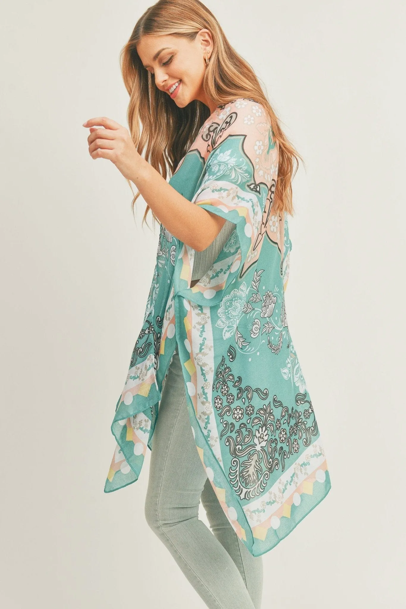 MS0285 Helena Boho Print Kimono