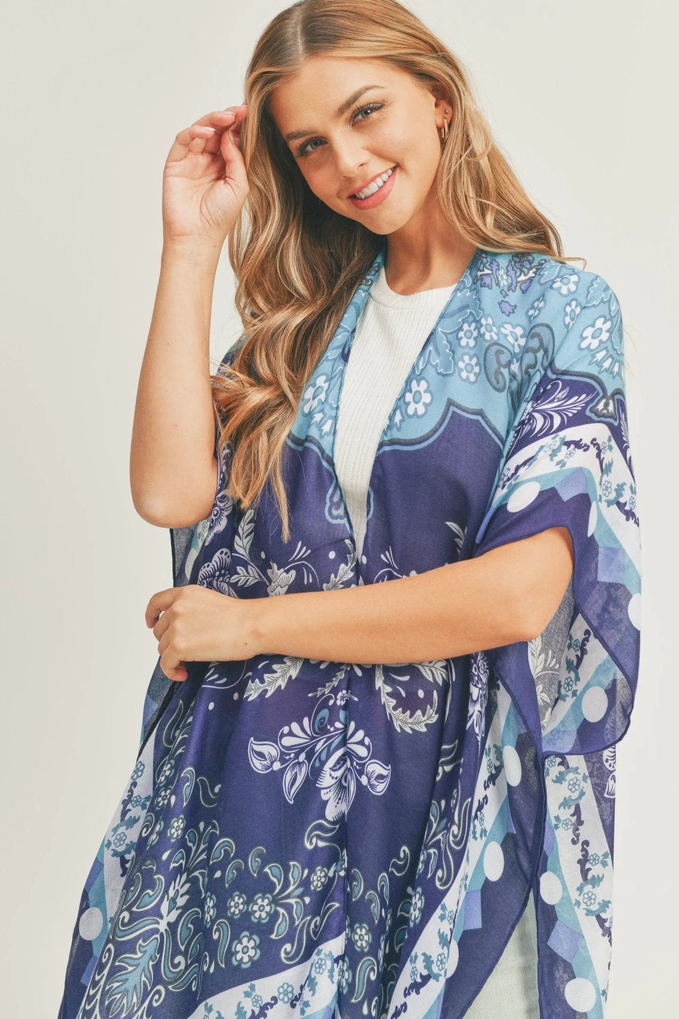 MS0285 Helena Boho Print Kimono