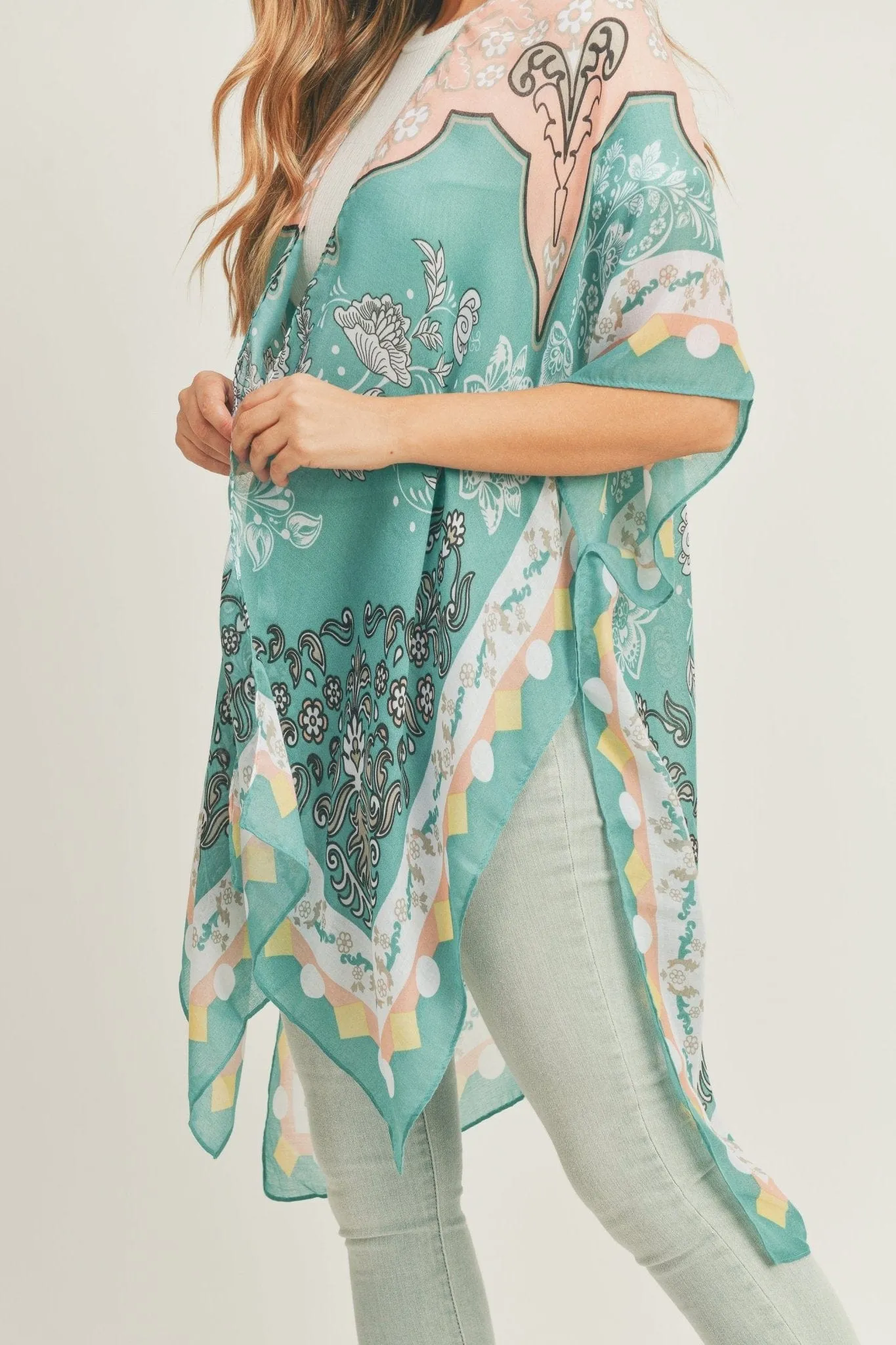 MS0285 Helena Boho Print Kimono