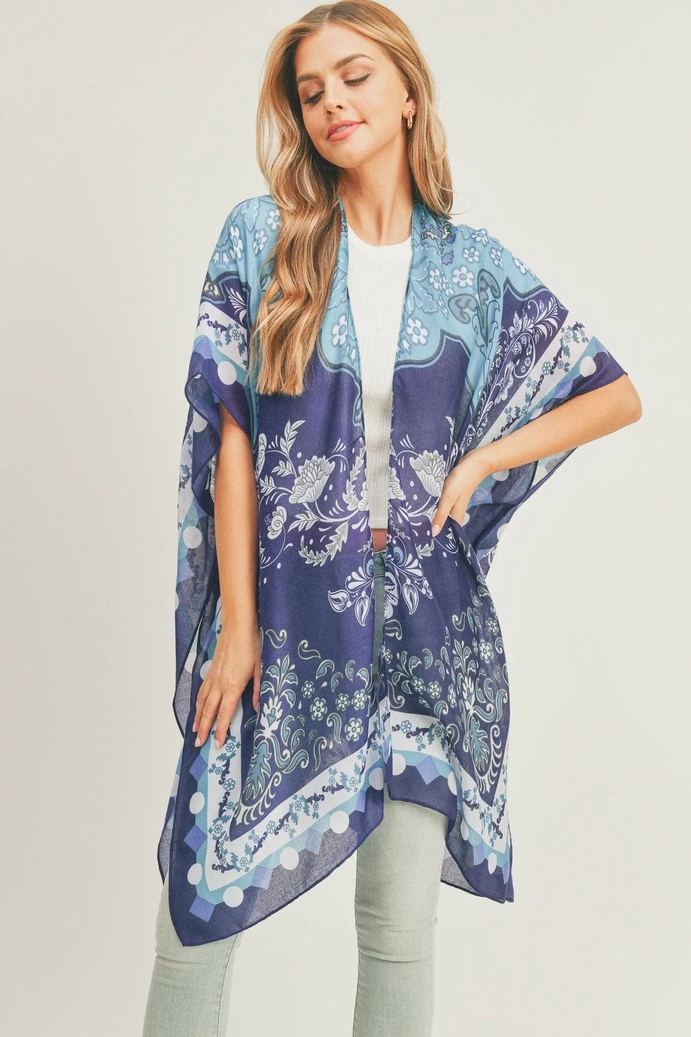 MS0285 Helena Boho Print Kimono