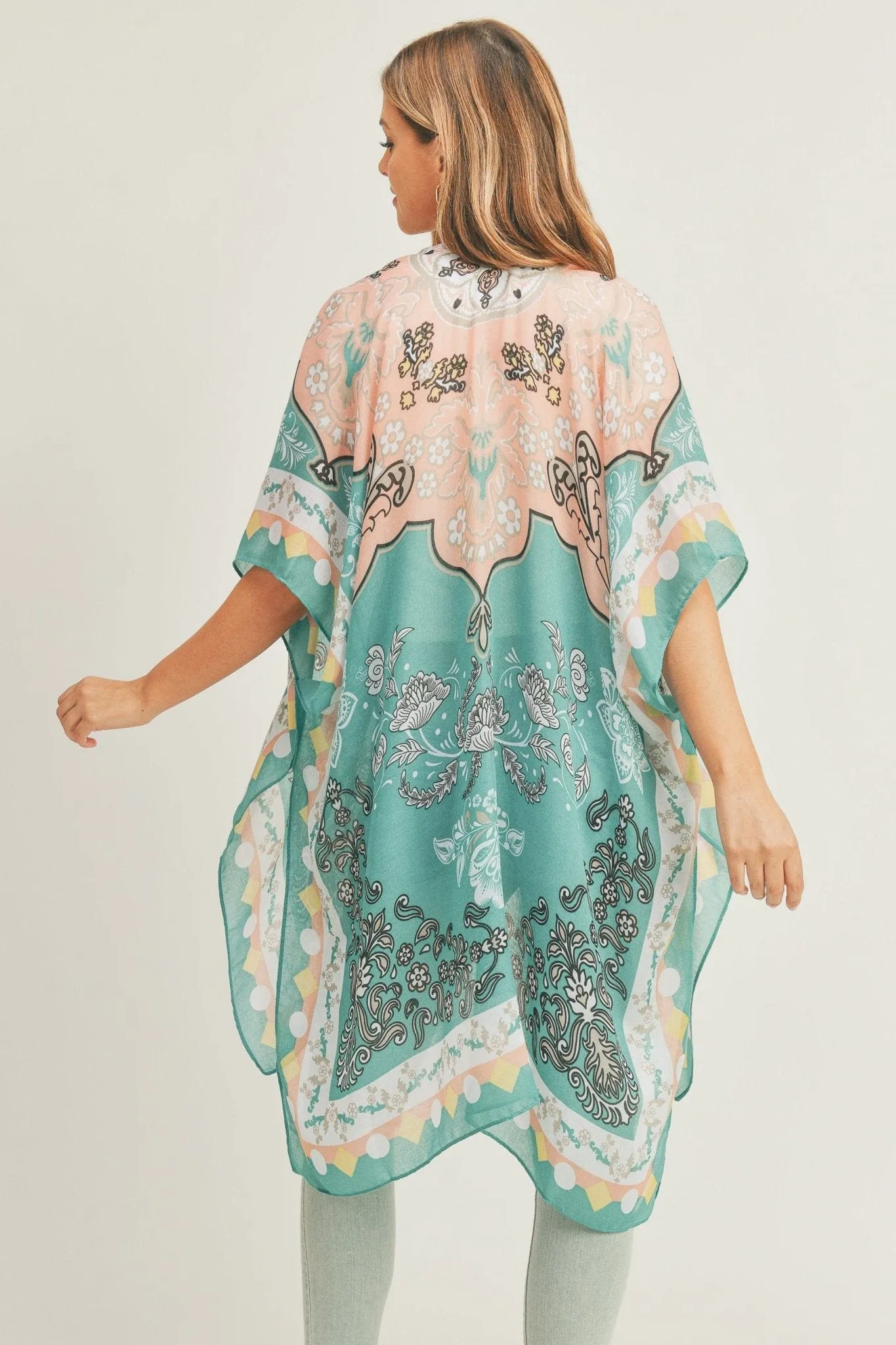 MS0285 Helena Boho Print Kimono