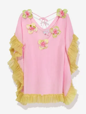 Selini Action Girls Flower Kaftan in Pink