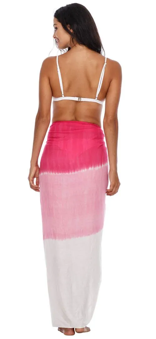 SHU-SHI Sarong Wraps For Women Beach Cover Up Skirt Swimsuit Wrap Pareo Coverups Ombre Tie Dye