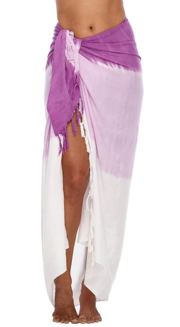 SHU-SHI Sarong Wraps For Women Beach Cover Up Skirt Swimsuit Wrap Pareo Coverups Ombre Tie Dye