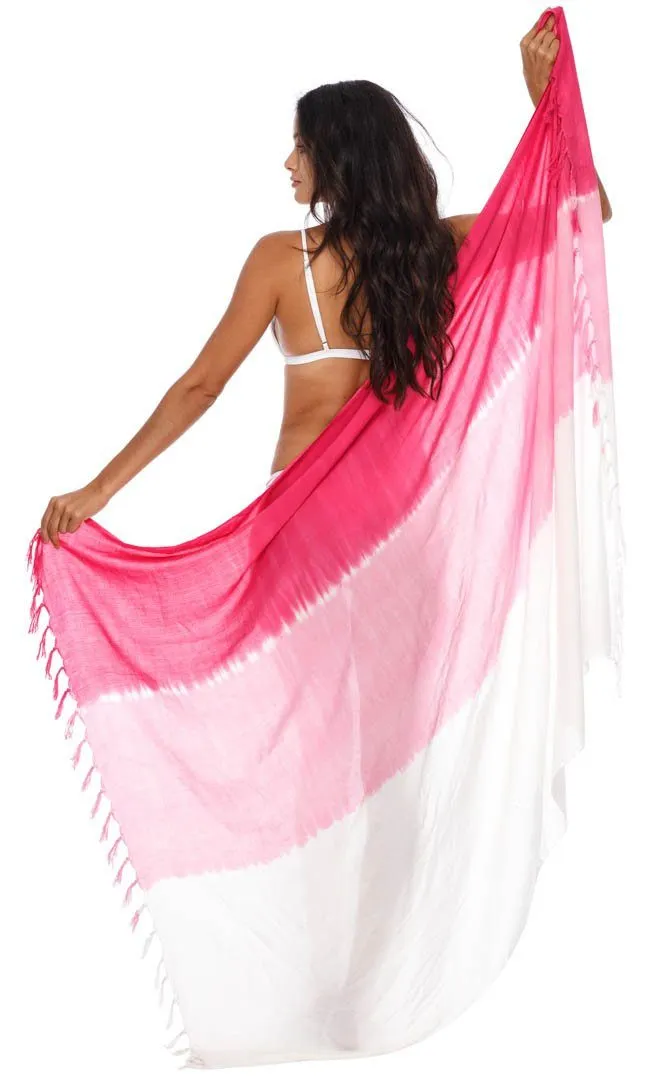 SHU-SHI Sarong Wraps For Women Beach Cover Up Skirt Swimsuit Wrap Pareo Coverups Ombre Tie Dye