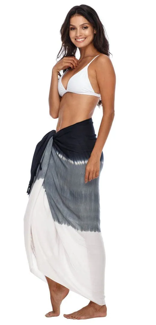 SHU-SHI Sarong Wraps For Women Beach Cover Up Skirt Swimsuit Wrap Pareo Coverups Ombre Tie Dye