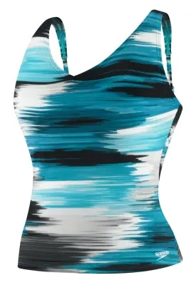 SPEEDO Brushed Stripe Comfort Strap Tankini - Speedo? Endurance 