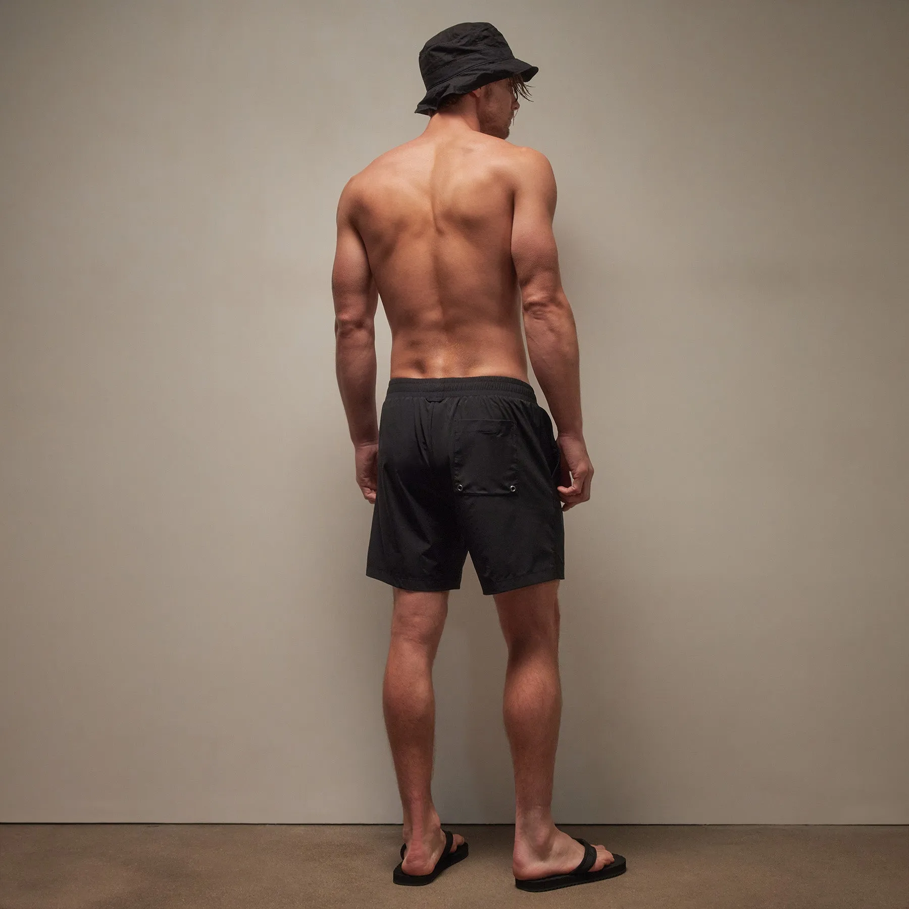 Split Hem Boardshort - Black