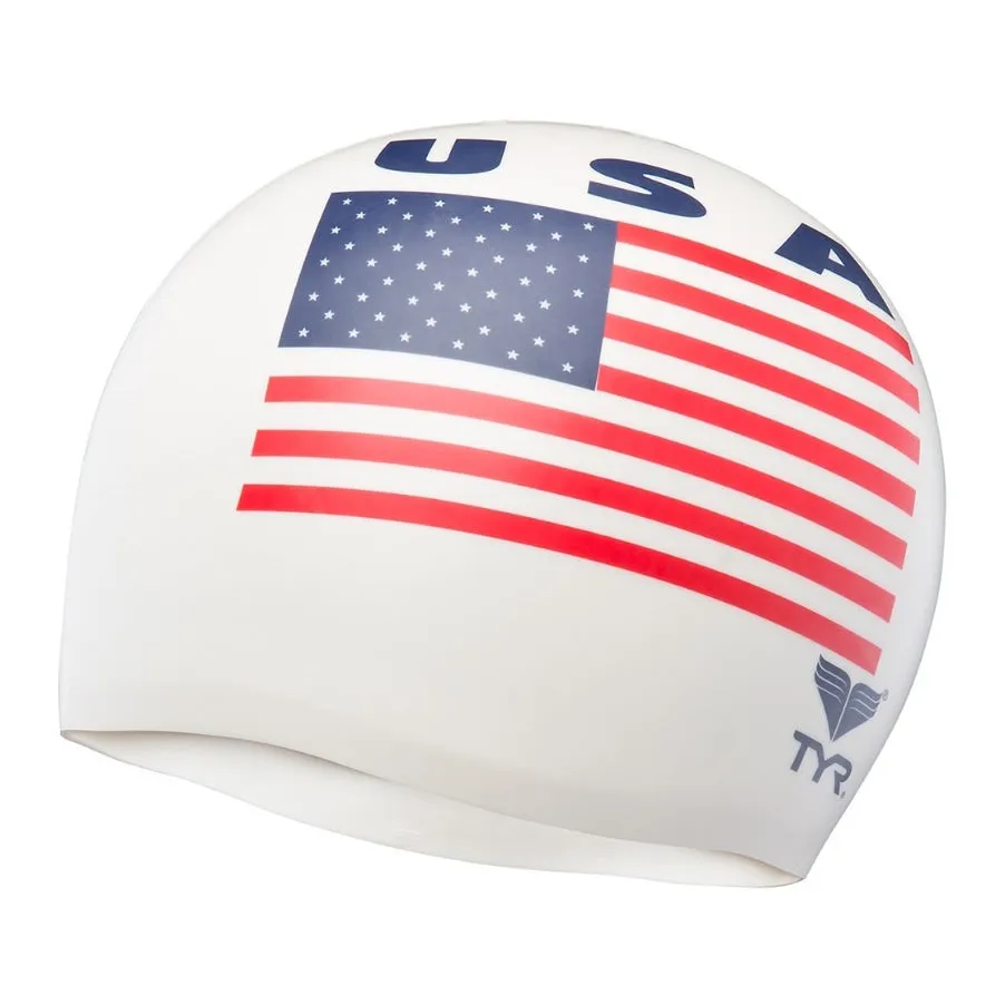 TYR USA Latex Adult Swim Cap