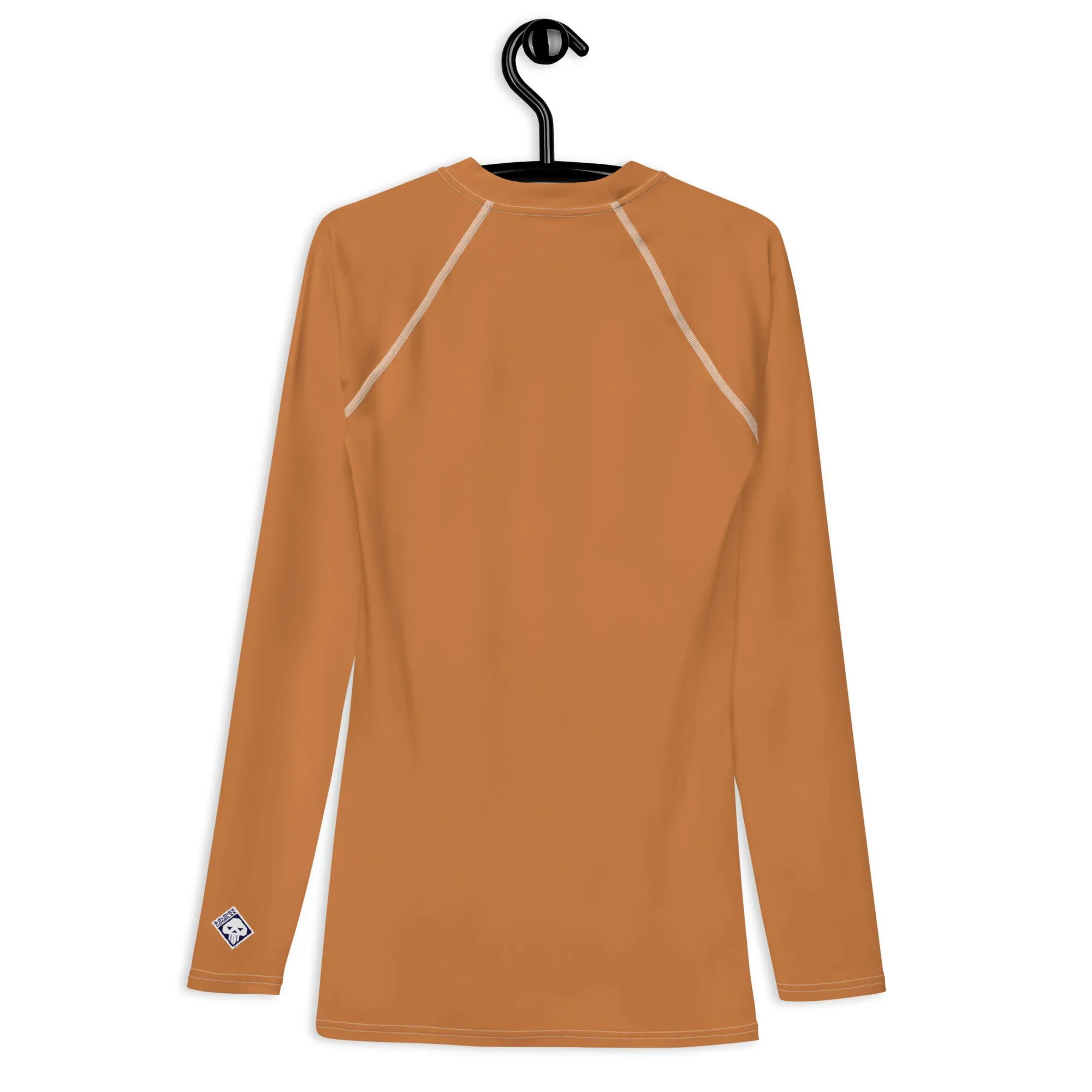 Understated Style: Solid Color Rash Guard for Men - Raw Sienna