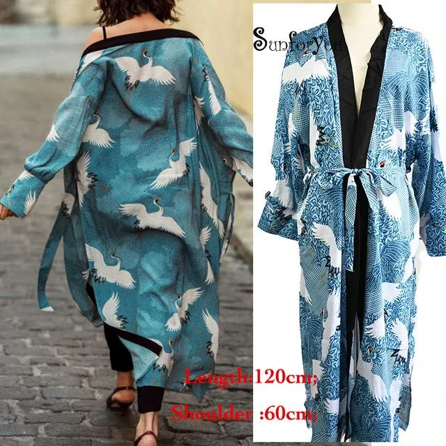 Women Kaftan Style Beach Dress Robe de Plage Swimwear Cover ups