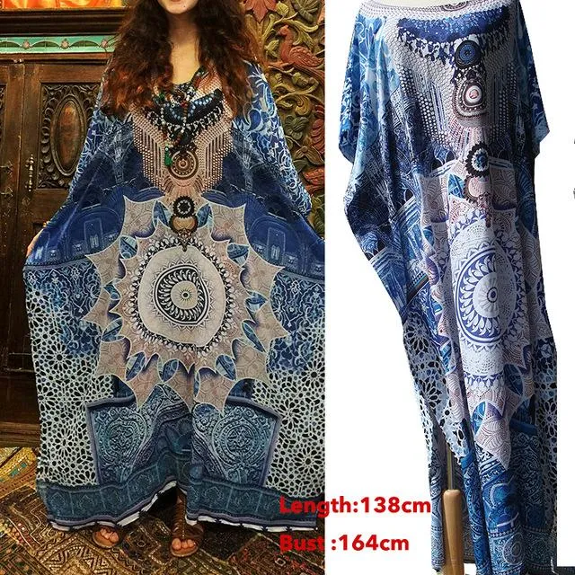 Women Kaftan Style Beach Dress Robe de Plage Swimwear Cover ups