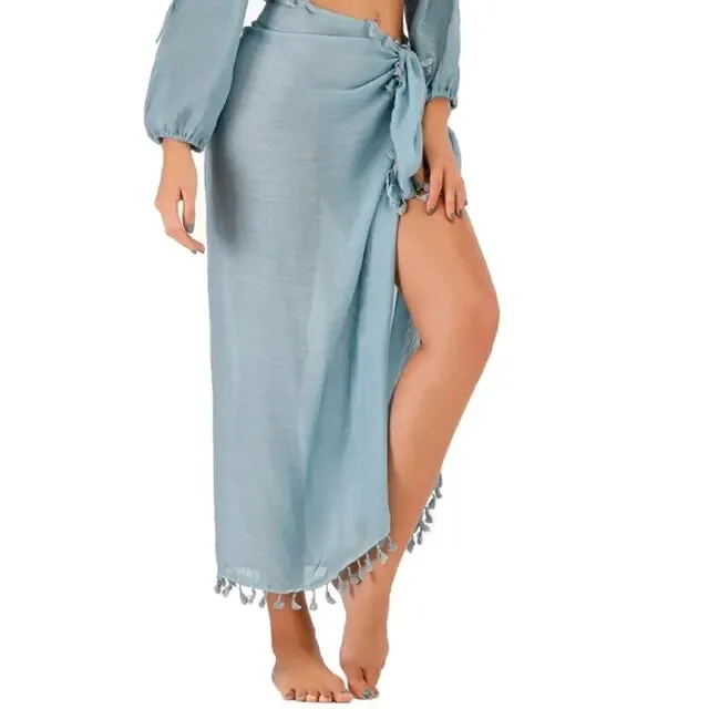 Womens Long Beach Cover Up Sarong